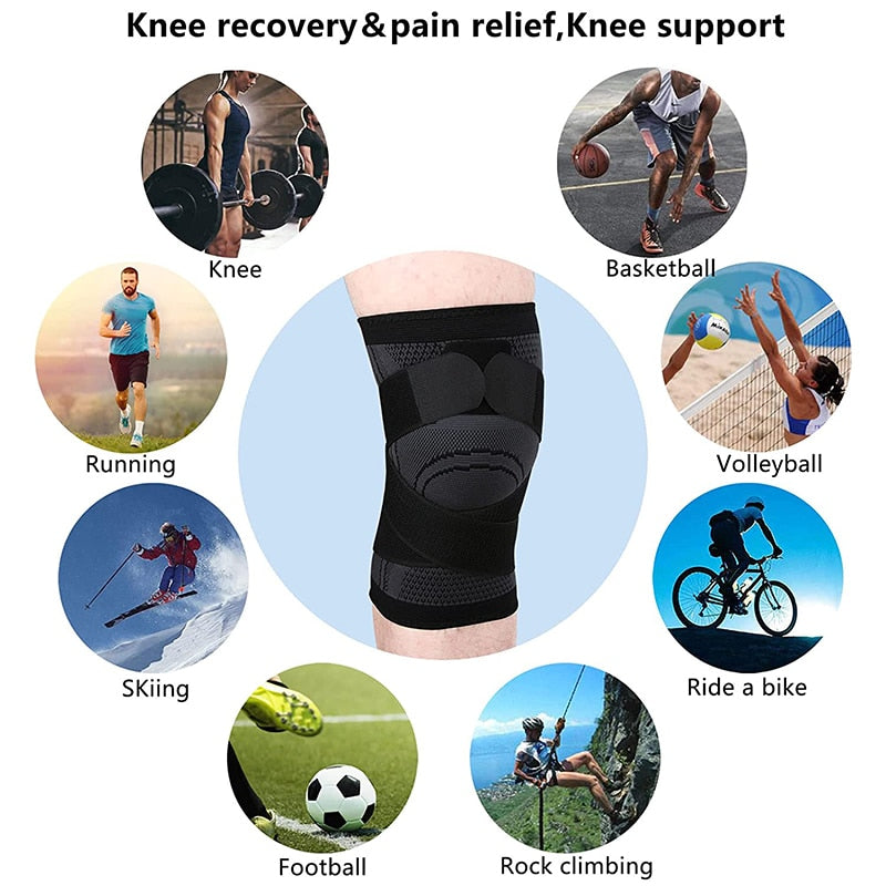 Knee Brace with Adjustable Supporting Strap