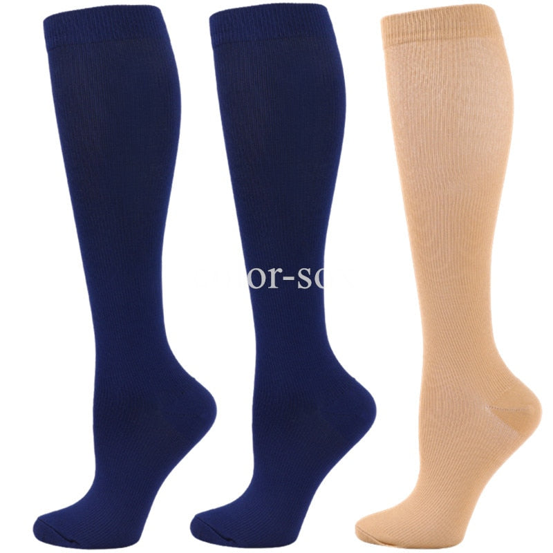 3 Pair Knee High for Varicose Veins, Anti Fatigue, Pain Relief Compression Stockings