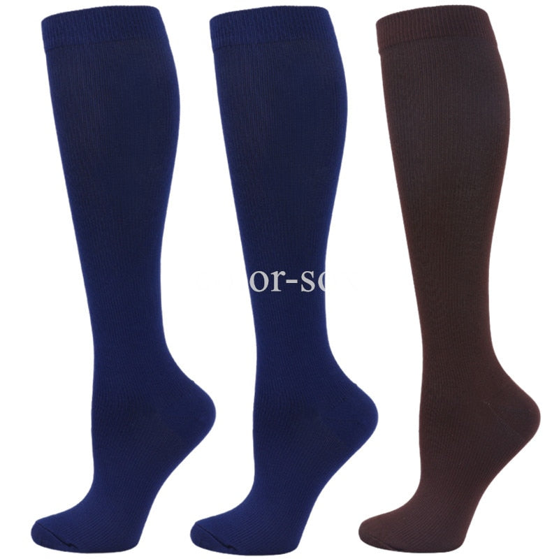 3 Pair Knee High  for  Varicose Veins,   Anti Fatigue, Pain Relief Compression Stockings