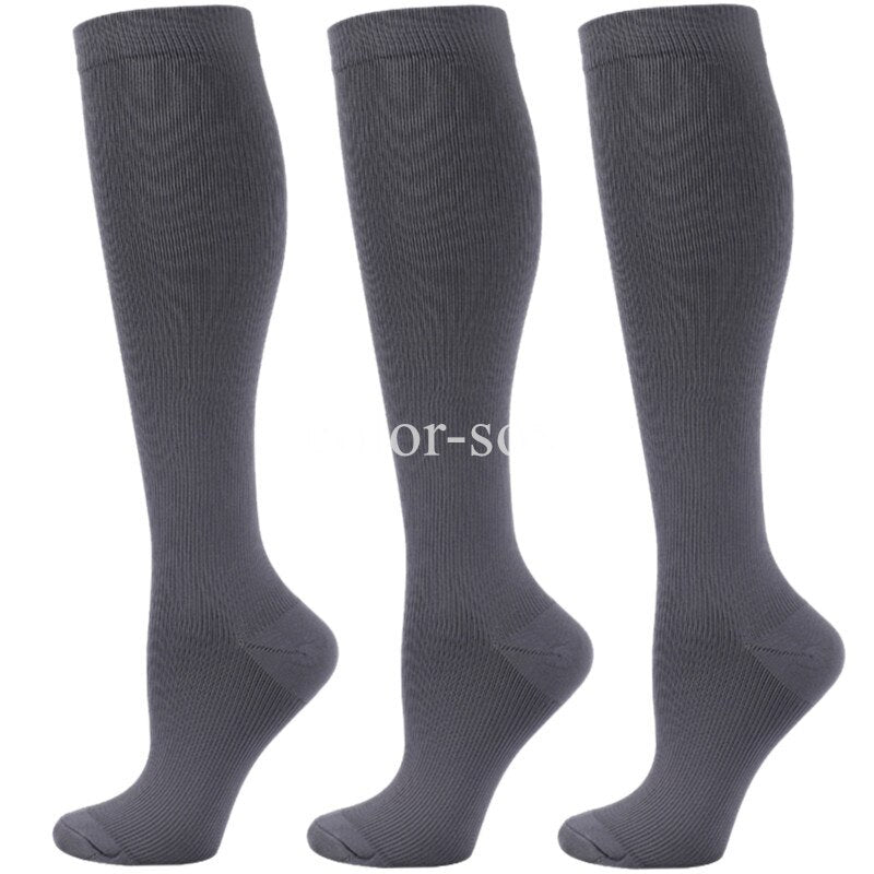3 Pair Knee High for Varicose Veins, Anti Fatigue, Pain Relief Compression Stockings