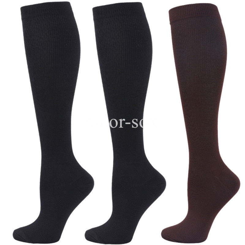 3 Pair Knee High  for  Varicose Veins,   Anti Fatigue, Pain Relief Compression Stockings