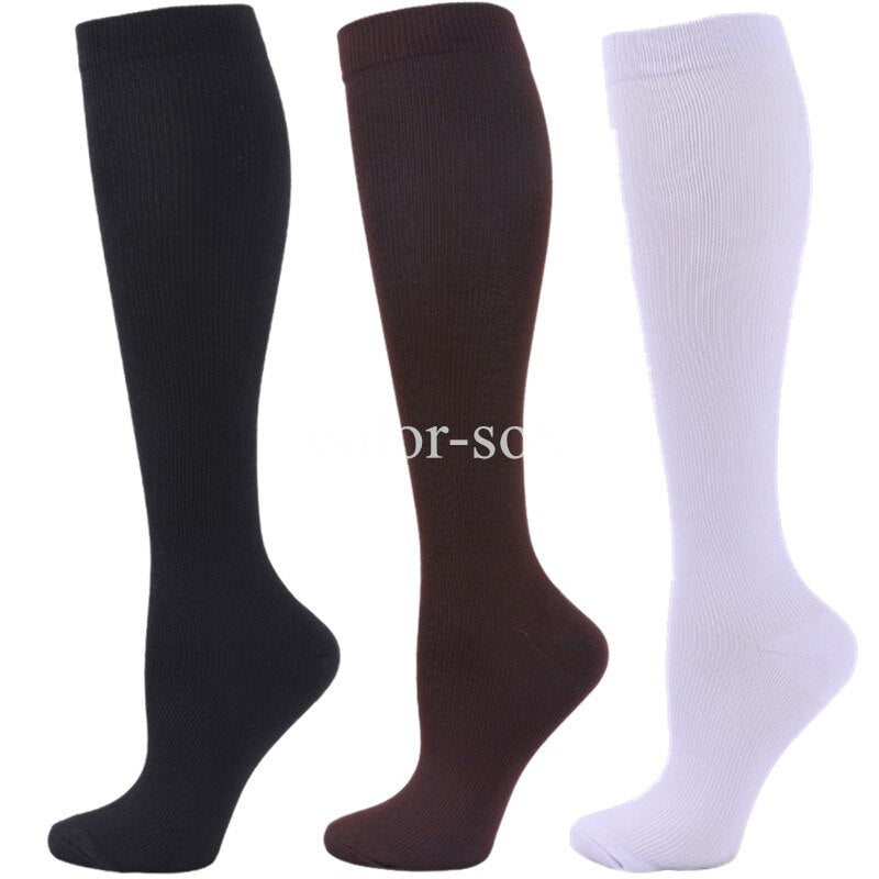 3 Pair Knee High  for  Varicose Veins,   Anti Fatigue, Pain Relief Compression Stockings