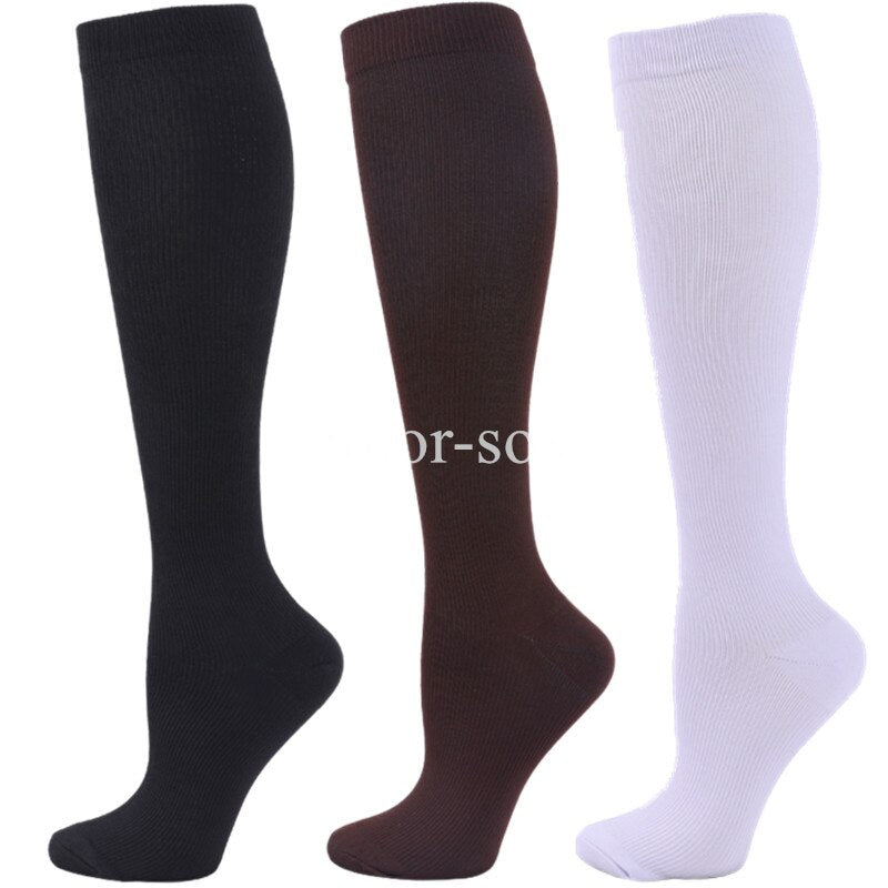 3 Pair Knee High for Varicose Veins, Anti Fatigue, Pain Relief Compression Stockings