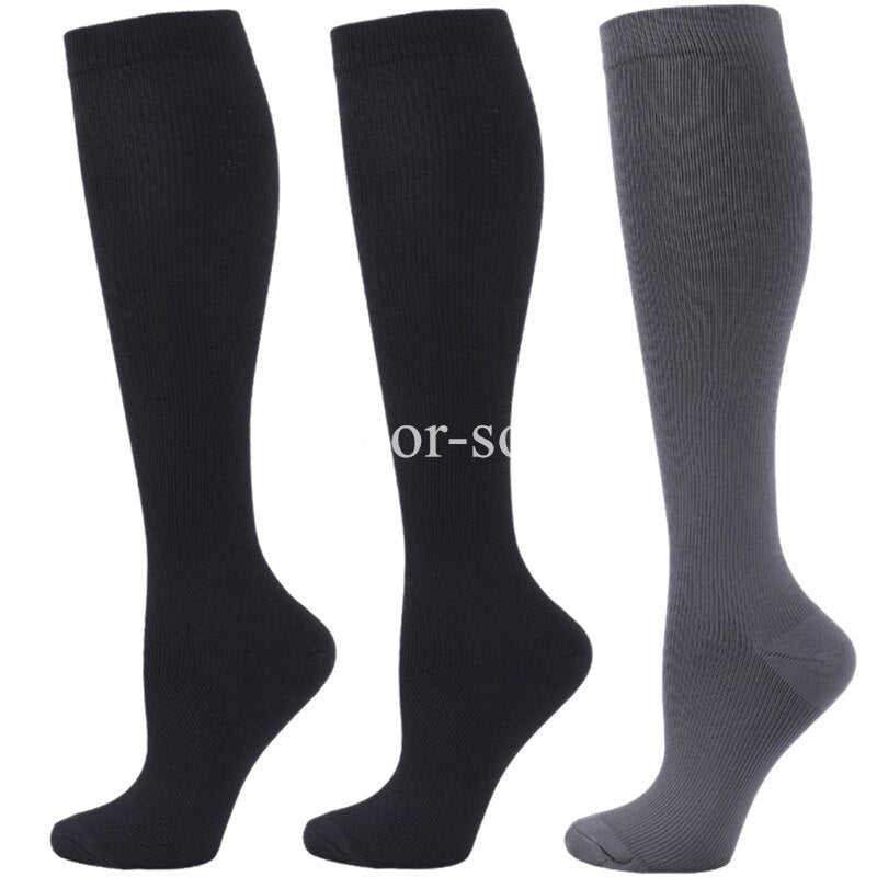3 Pair Knee High for Varicose Veins, Anti Fatigue, Pain Relief Compression Stockings