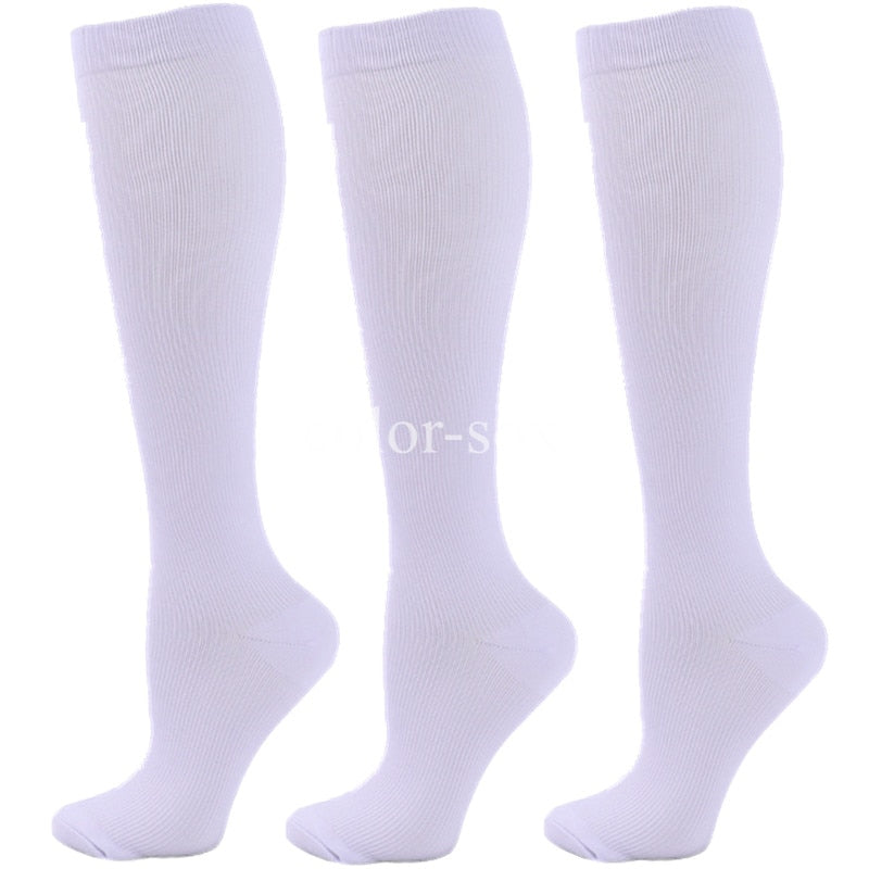 3 Pair Knee High for Varicose Veins, Anti Fatigue, Pain Relief Compression Stockings