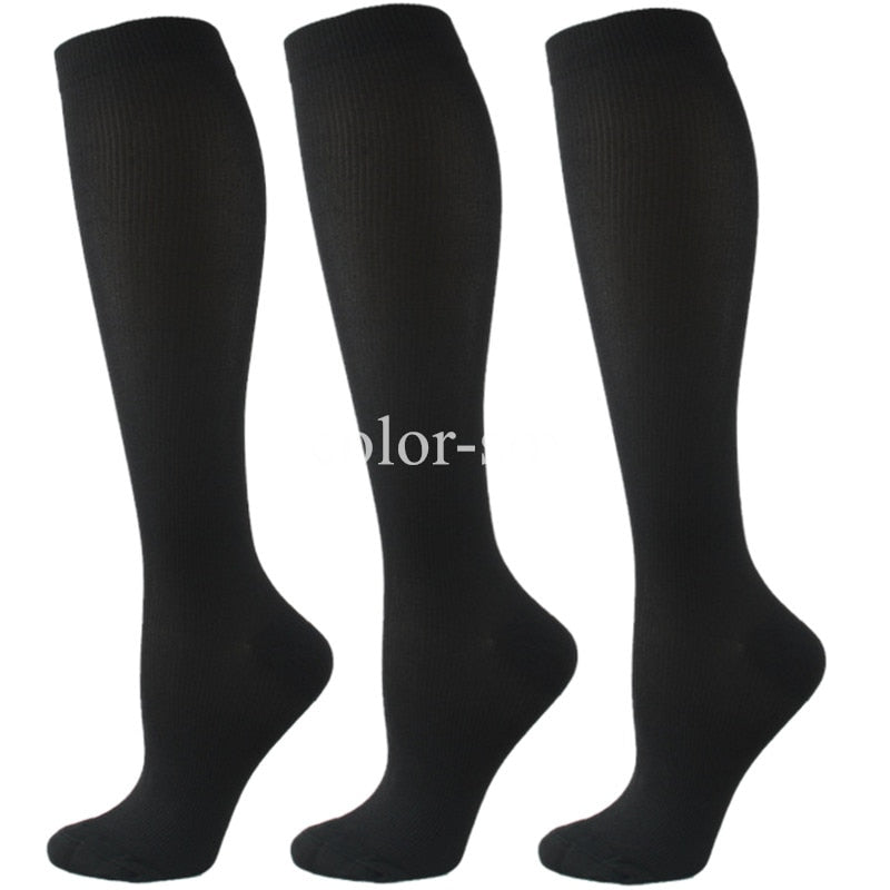 3 Pair Knee High  for  Varicose Veins,   Anti Fatigue, Pain Relief Compression Stockings