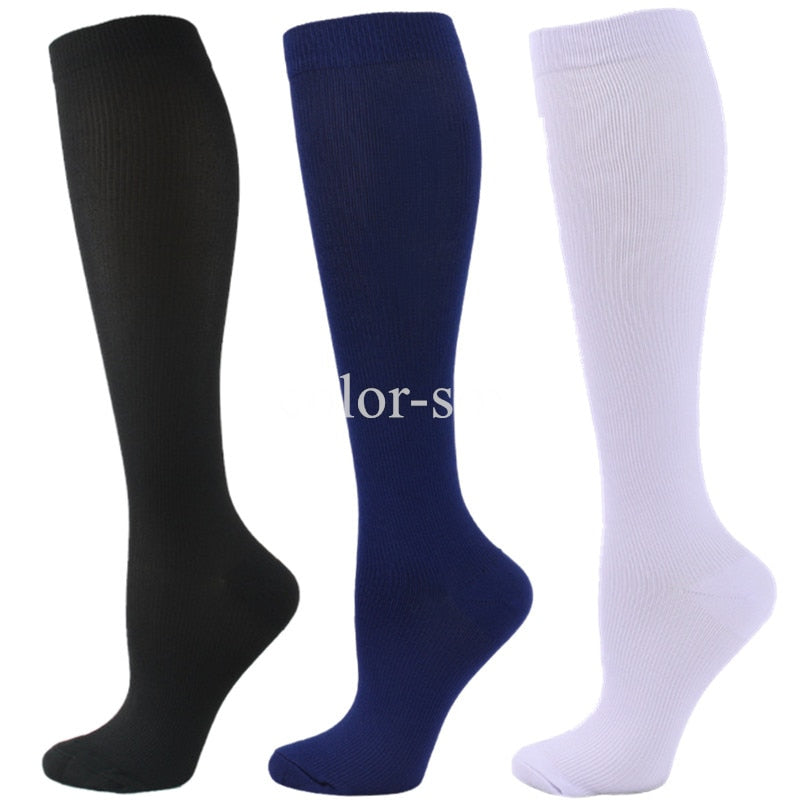 3 Pair Knee High for Varicose Veins, Anti Fatigue, Pain Relief Compression Stockings