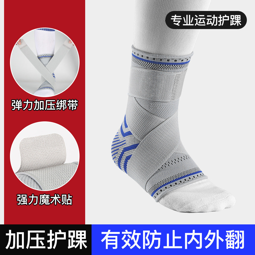 Manufacturers wholesale knitted strap basketball fitness ankle socks sports cycling anti-slip silicone ankle brace