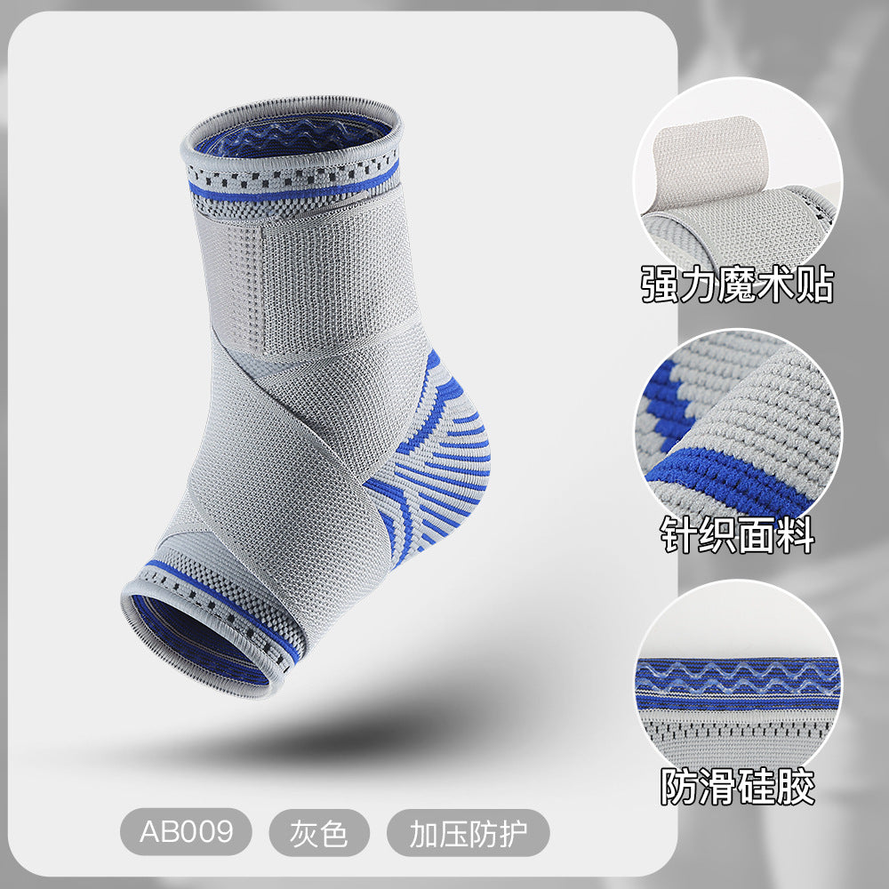 Manufacturers wholesale knitted strap basketball fitness ankle socks sports cycling anti-slip silicone ankle brace